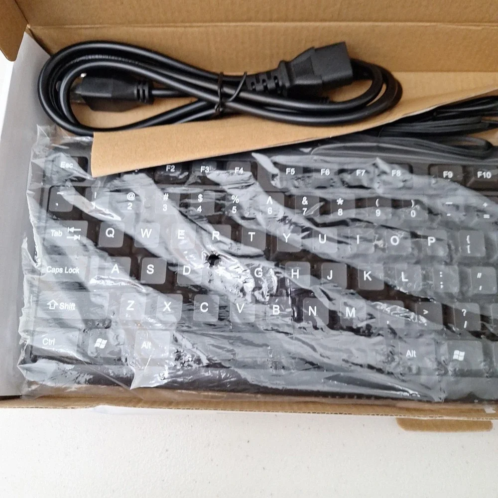 QR Computers Wired Keyboard & Optical Mouse Set QR-60 NEW, Open Box
